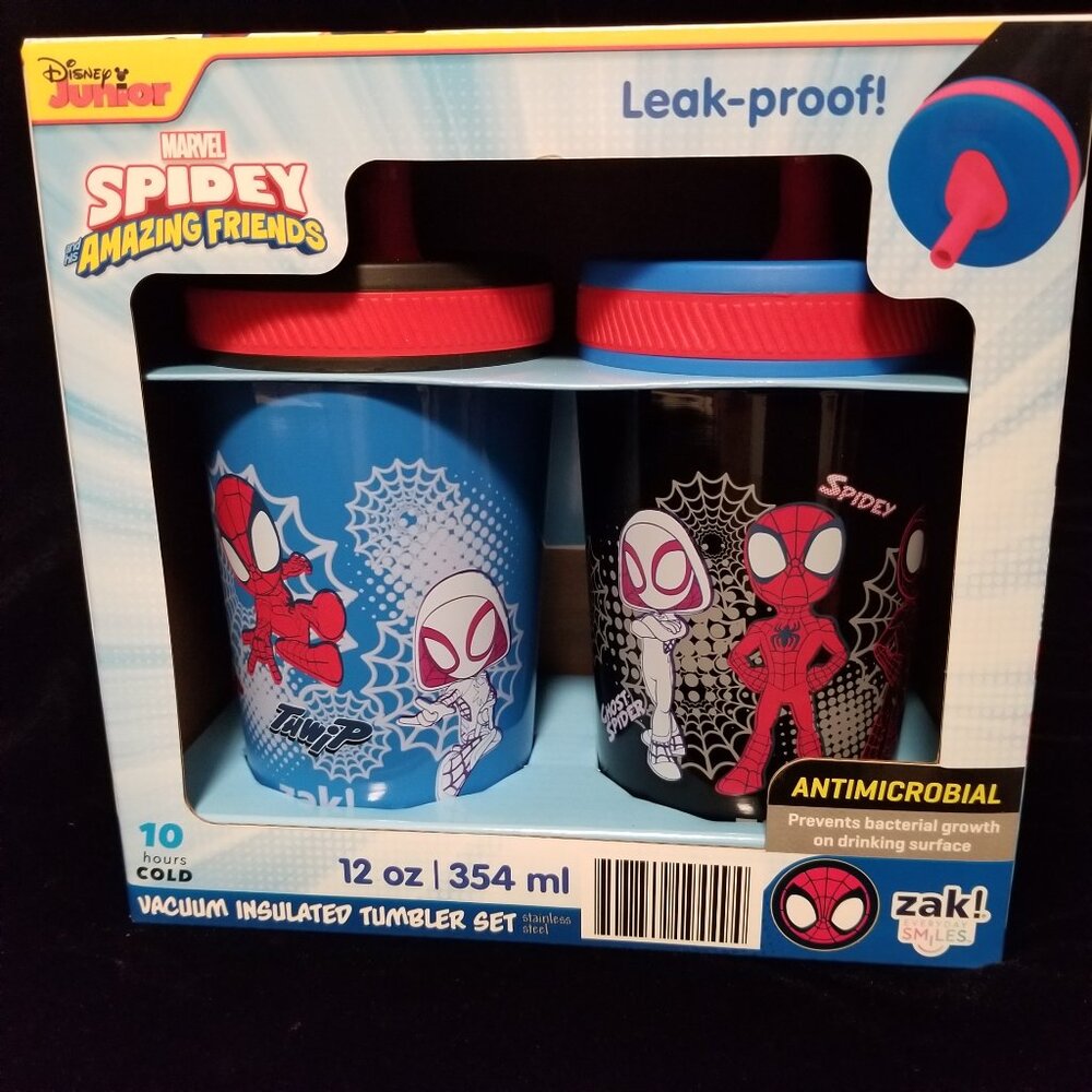 Zak! Disney Marvel Spidey Amazing Friends - Vacuum Insulated Tumbler Set - 12 oz